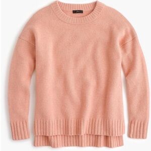 j. crew pink Oversized crewneck sweater in Supersoft yarn